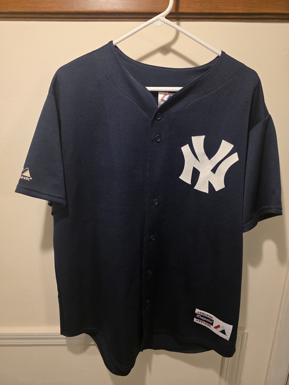 Majestic New York Yankees Navy Button-Up Kids Jersey